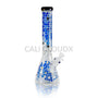 14’’ Inch Long Dotted Glass Water Pipe Blue