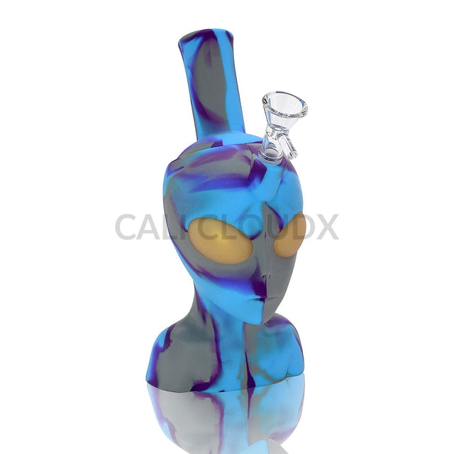 8’ Silicone Alien Face Water Pipe | Rig