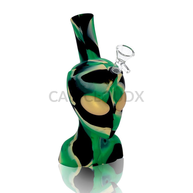 8’ Silicone Alien Face Water Pipe | Rig