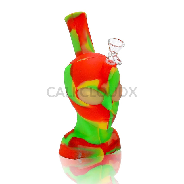 8’ Silicone Alien Face Water Pipe | Rig