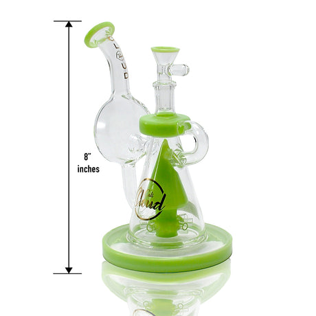 8’’ Peaked Cone Shape Glass Water Pipes Light Green