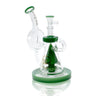 8’’ Peaked Cone Shape Glass Water Pipes Dark Green