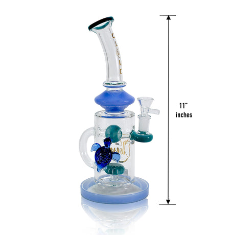 Turtle Design Bended Glass Water Pipes