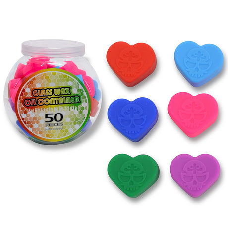 10 ML Silicone Heart Jar -50 Jar