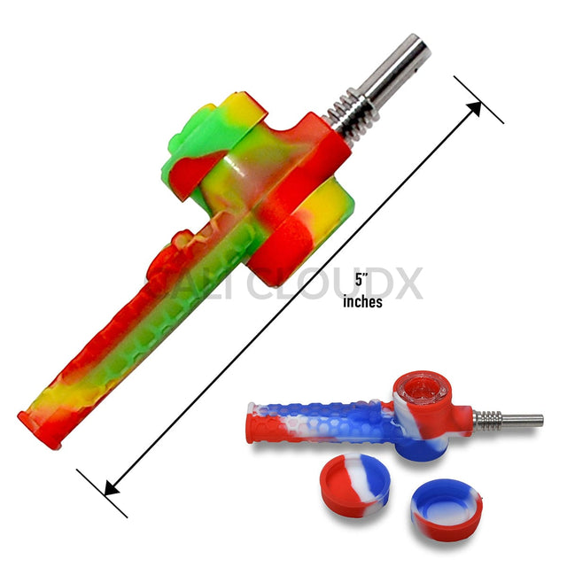 Silicone 2 In 1 Honey Straw And Pipe